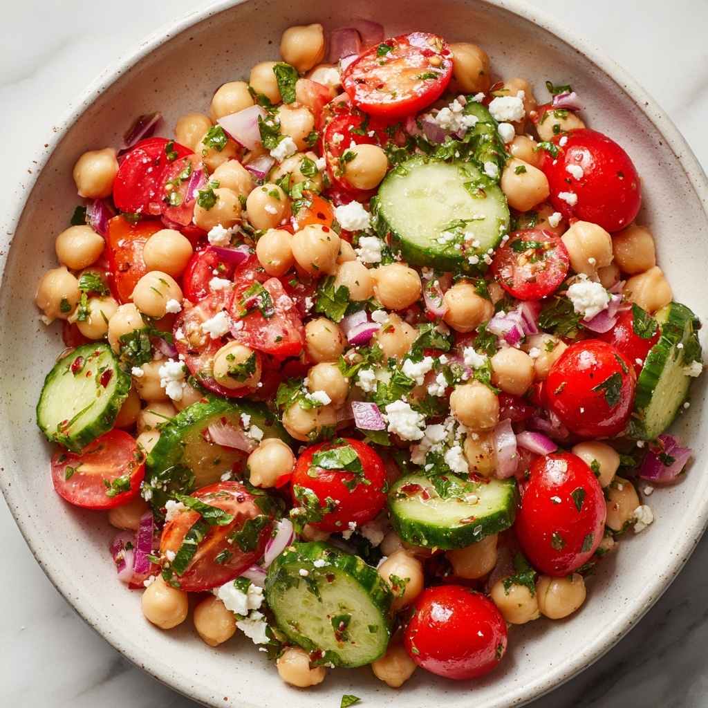 Chickpea & Cucumber Mediterranean Salad: 5 Refreshing Twists Recipe - Recipe Image