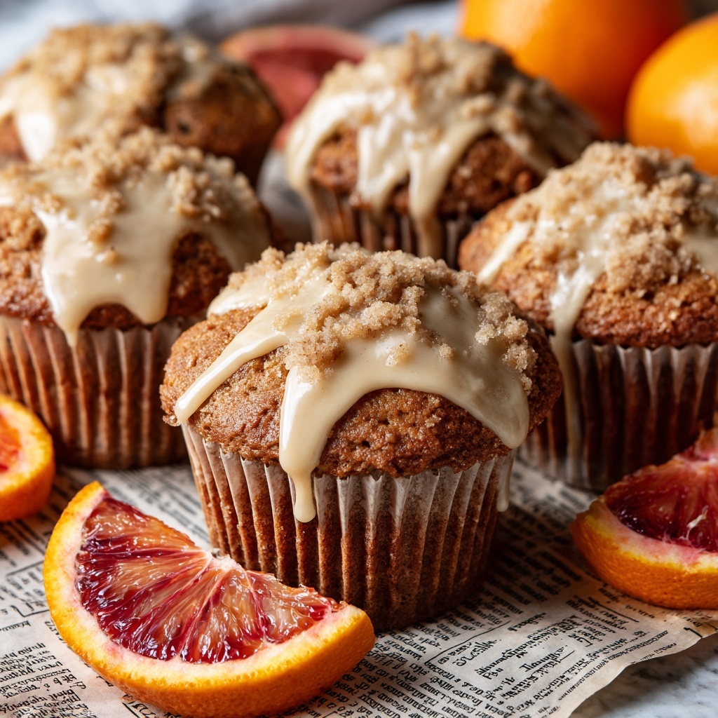 Vegan Orange Muffins With Fresh Orange Glaze Recipe - Recipe Image