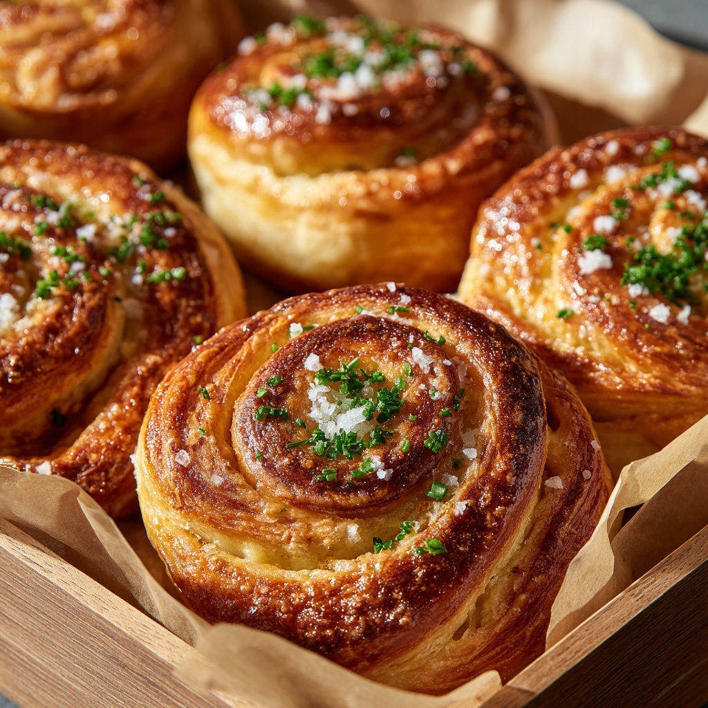 Cheesy Garlic Cruffin Bliss Recipe - Recipe Image
