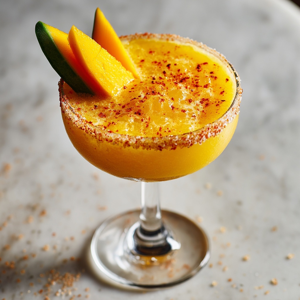 Hot Honey Mango Tajín Margarita Recipe - Recipe Image