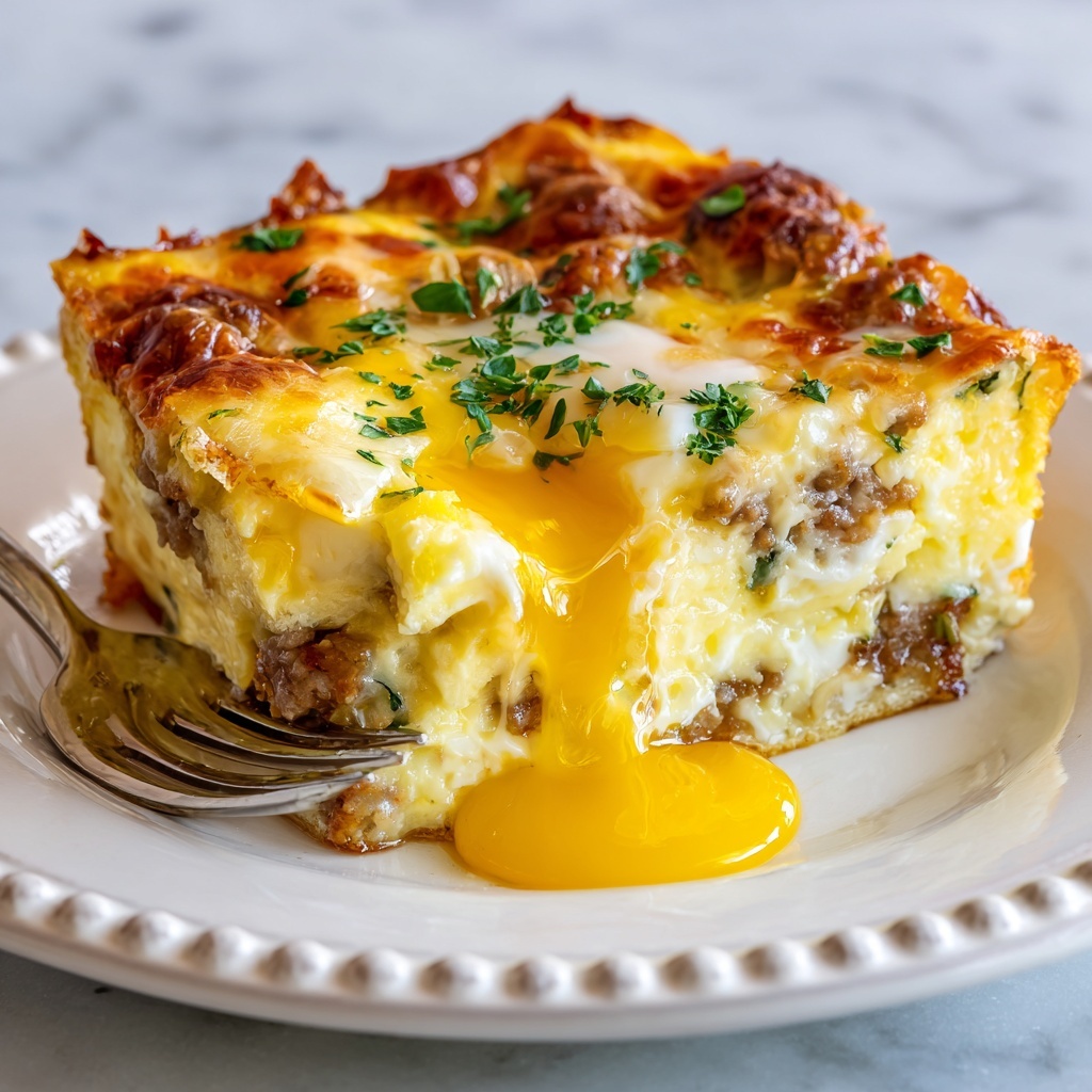 Cheesy Sausage & Egg Breakfast Casserole Recipe - Recipe Image