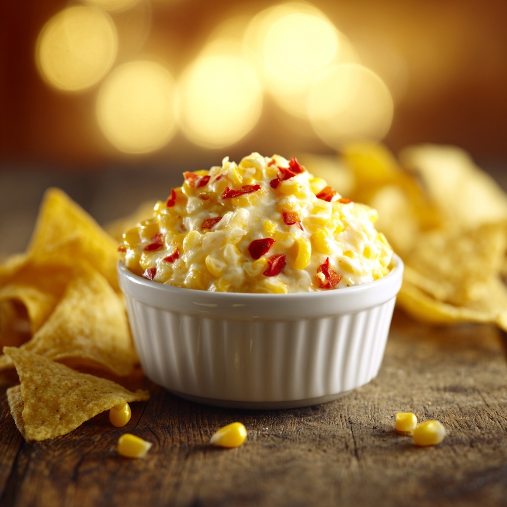 Cheesy Corn & Pepper Dip Recipe - Recipe Image