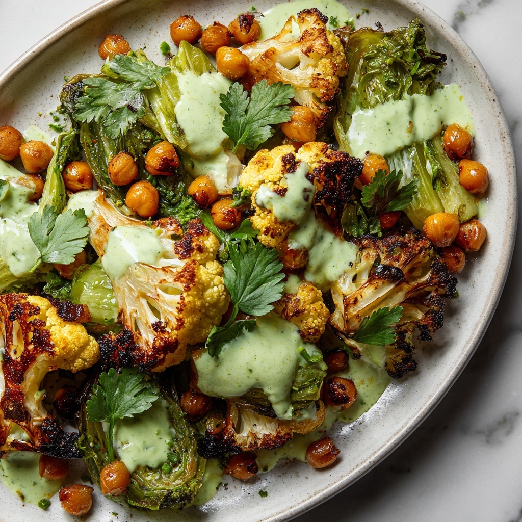 Roasted Cauliflower and Chickpeas with Herby Tahini Sauce Recipe - Recipe Image