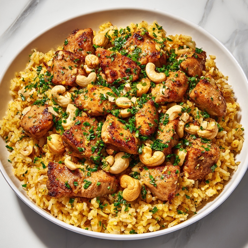 Instant Pot Chicken Biryani with Cashews and Fresh Herbs Recipe - Recipe Image