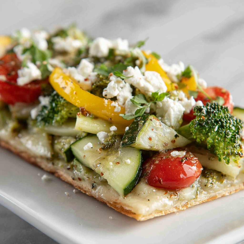 Cold Veggie Pizza with Cream Cheese, Ranch, and Fresh Veggies Recipe - Recipe Image
