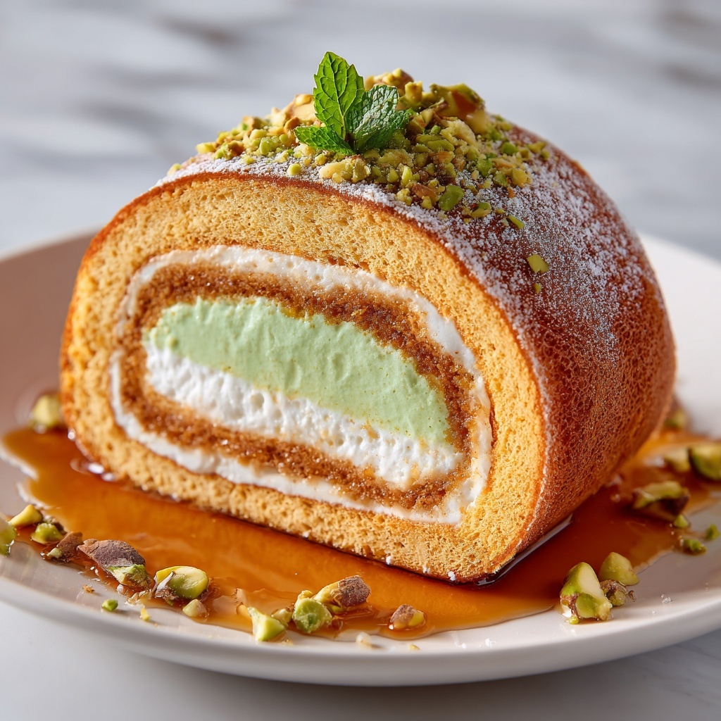 Custard Baklava Roll Recipe - Recipe Image