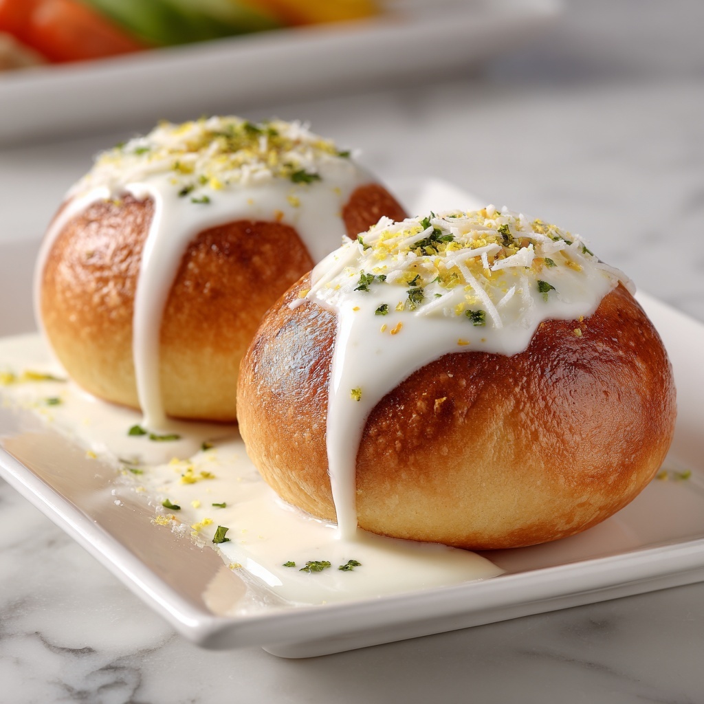 Creamy Chicken-Garlic Puff Pastry Bundles Recipe - Recipe Image