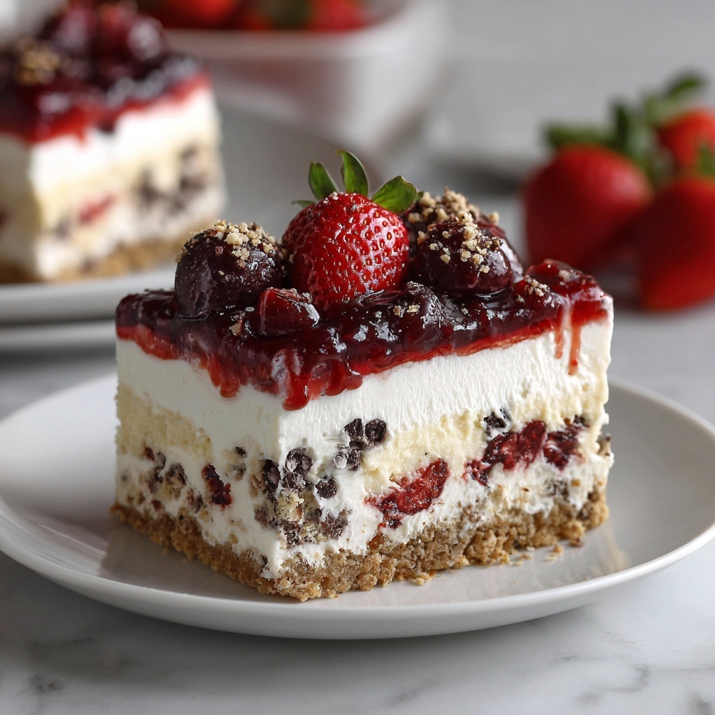 No Bake Easy Cherry Chocolate Chip Pie You Can't Resist Recipe - Recipe Image