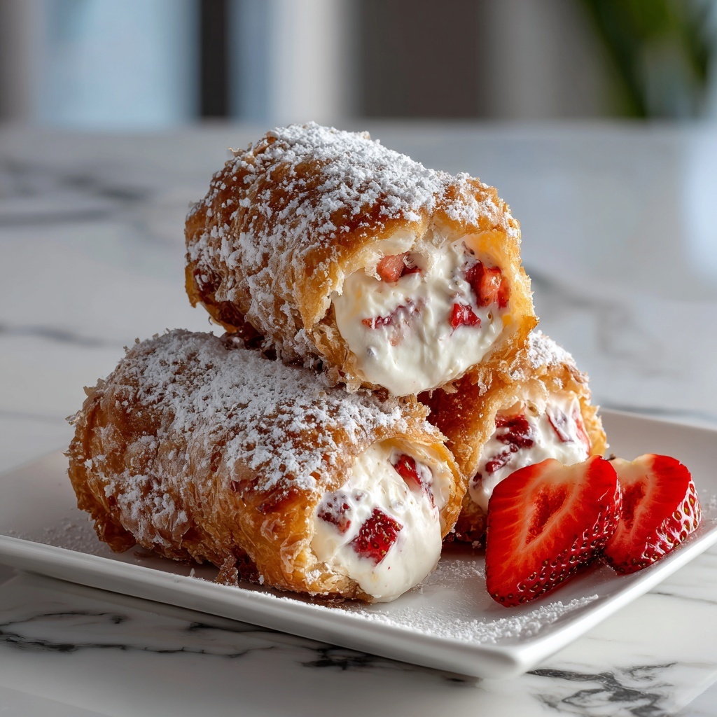 Strawberry Cheesecake Eggroll Bites Recipe - Recipe Image