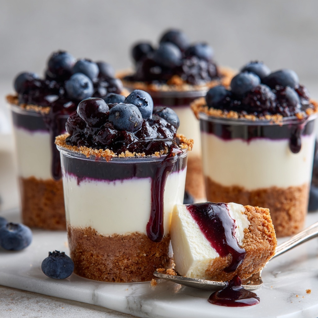 Juicy Mini Lemon Blueberry Cheesecakes Recipe - Recipe Image
