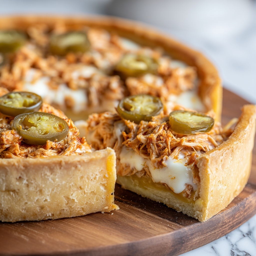 Spicy Chicken and Pickled Jalapeño Pizza Recipe - Recipe Image