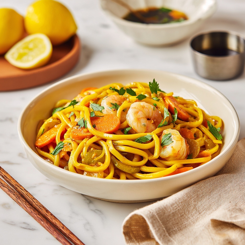 Flavor-Packed Singapore Noodles in 30 Minutes Recipe - Recipe Image