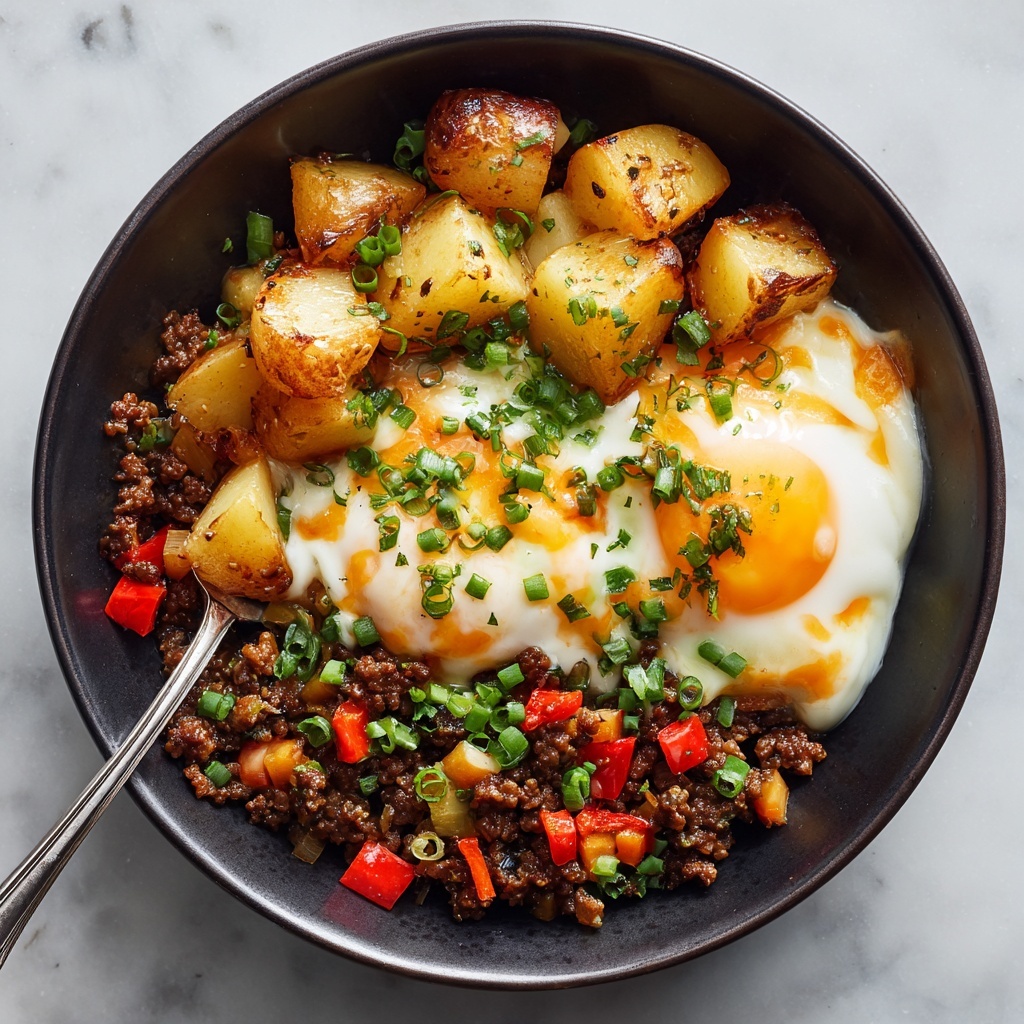 Loaded Beef and Potato Skillet Recipe - Recipe Image