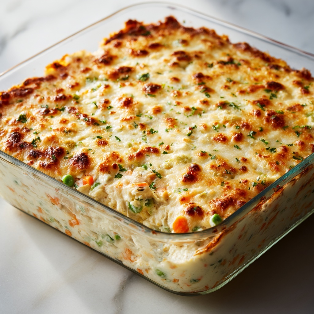 Crustless Chicken Pot Pie: 7 Simple Steps to Comforting Bliss Recipe - Recipe Image