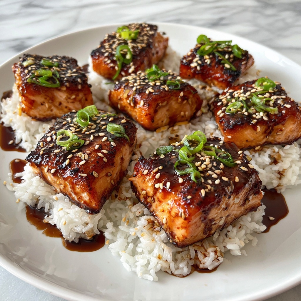 Honey Garlic Salmon Bites Recipe - Recipe Image