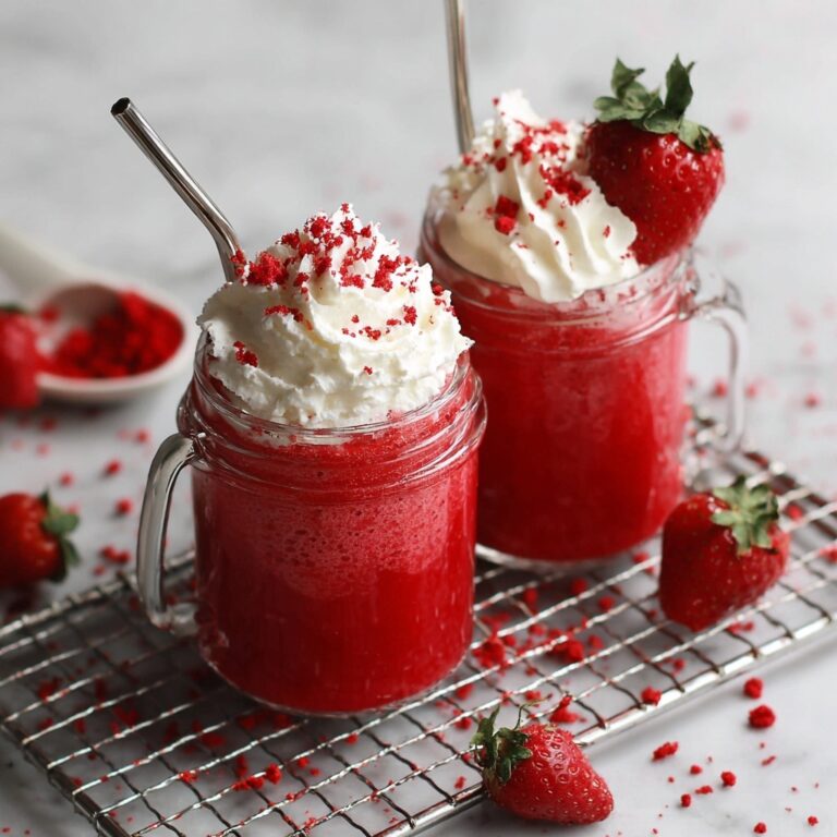 Strawberry Slushie with Vegan Italian Meringue Recipe