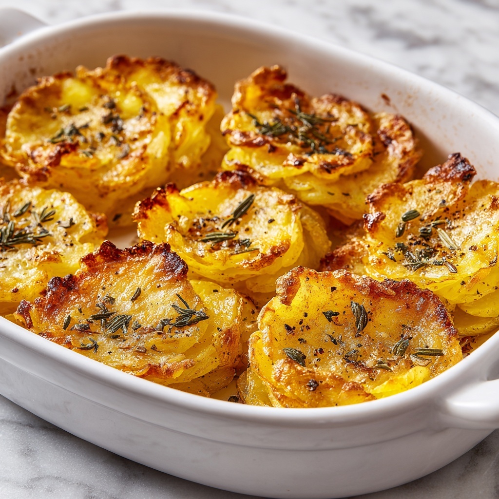 Crispy Roasted Smashed Potatoes with Garlic and Herbs Recipe - Recipe Image