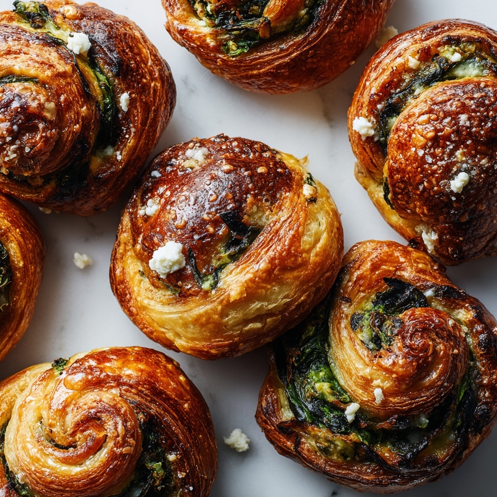 Spinach and Feta Puff Pastry Twists Recipe - Recipe Image