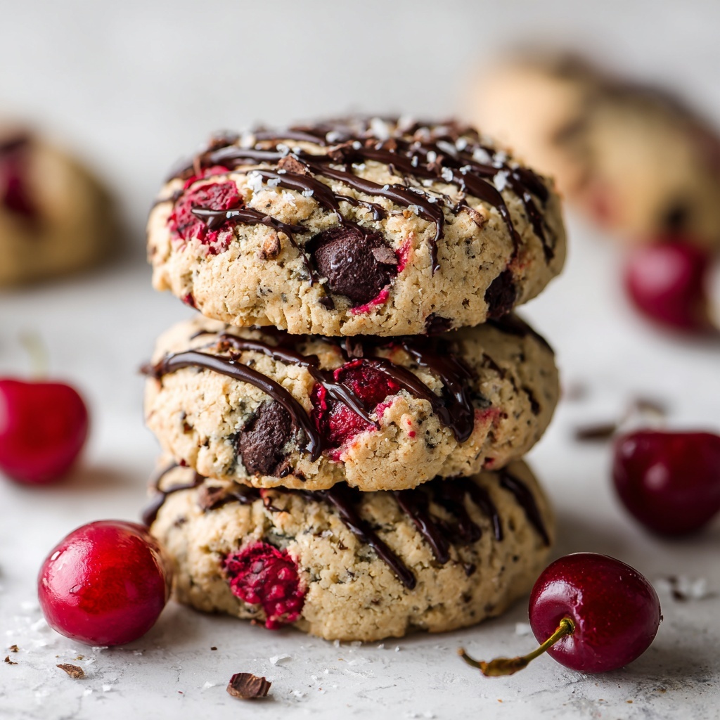 White Chocolate Cherry Shortbread Cookies Recipe - Recipe Image