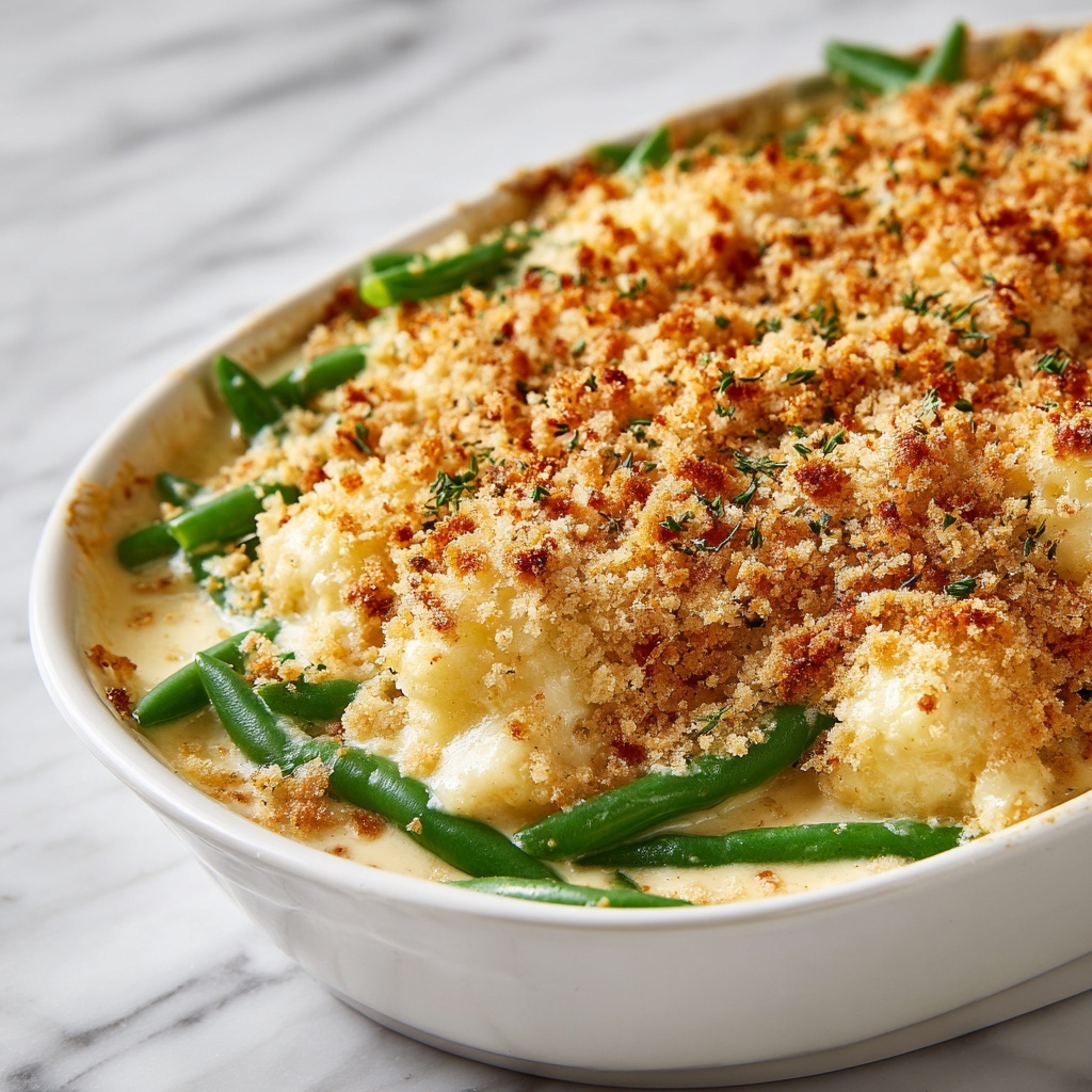 Easy Cream Cheese Green Bean Casserole Recipe - Recipe Image
