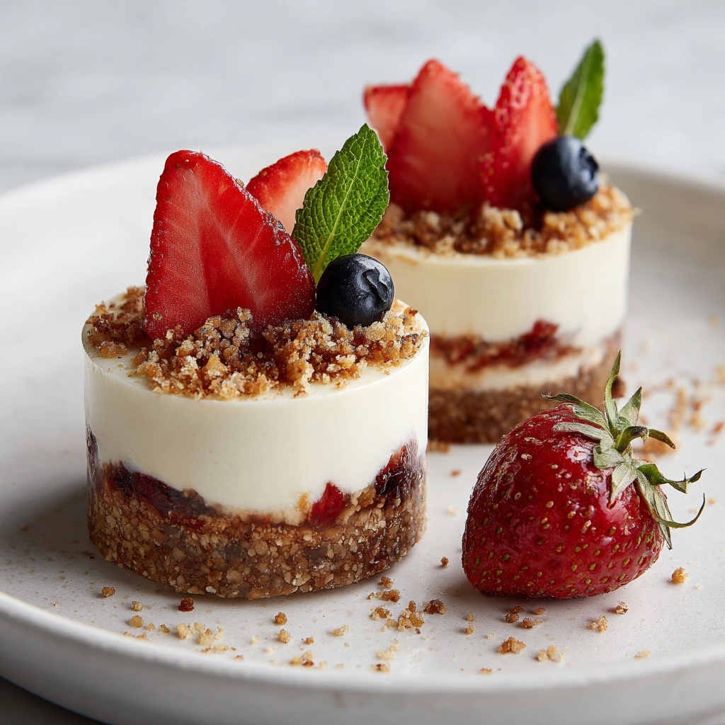 Cheesecake Cups with Fresh Berries Recipe - Recipe Image