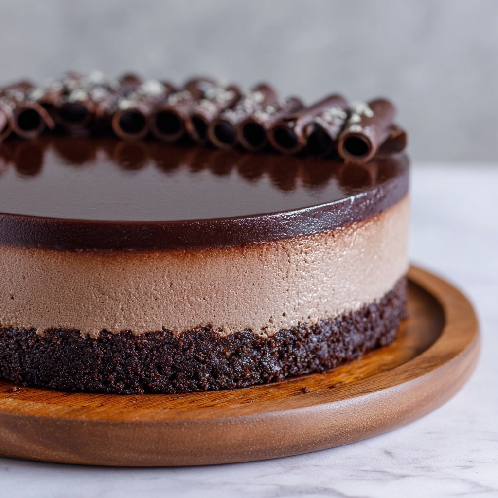 Decadent Vegan Chocolate Mousse Cake Recipe - Recipe Image