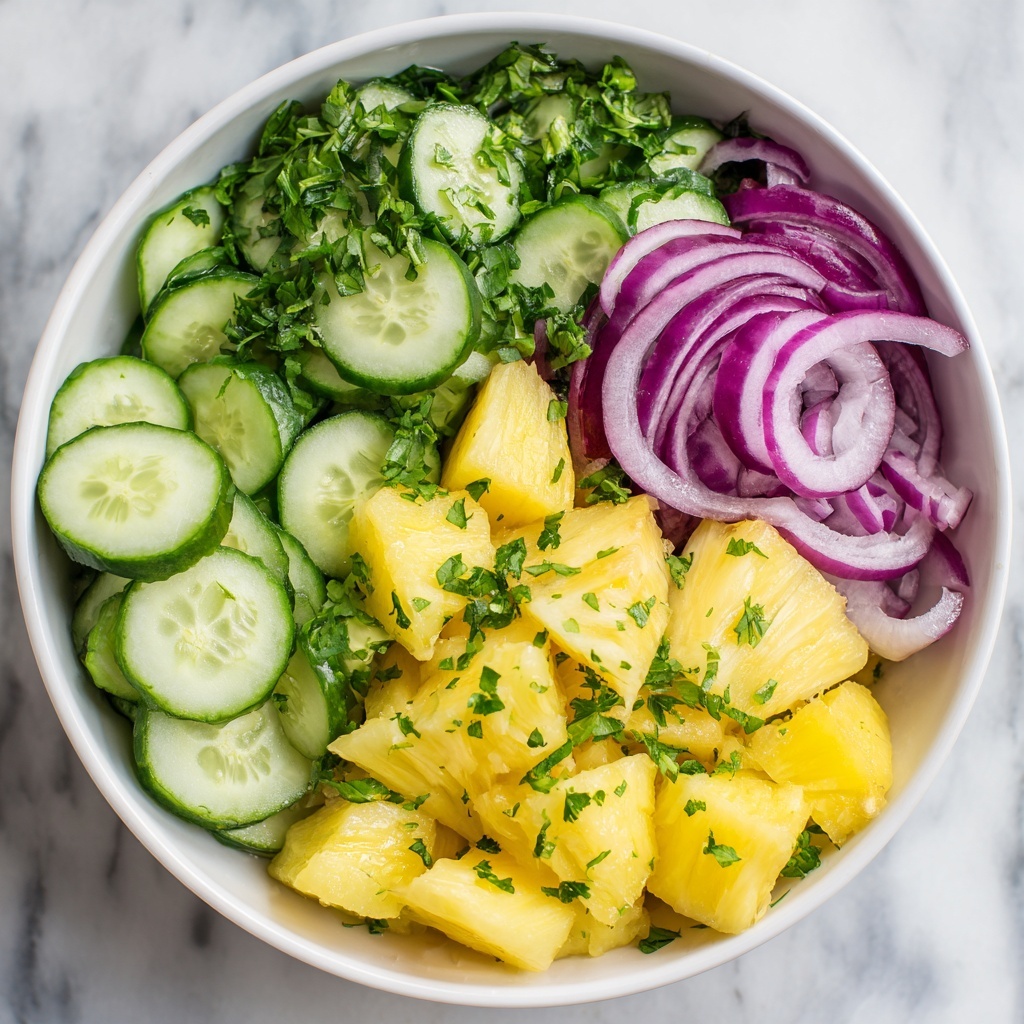 Zesty Pineapple Cucumber Salad for Refreshing Summer Bliss Recipe - Recipe Image