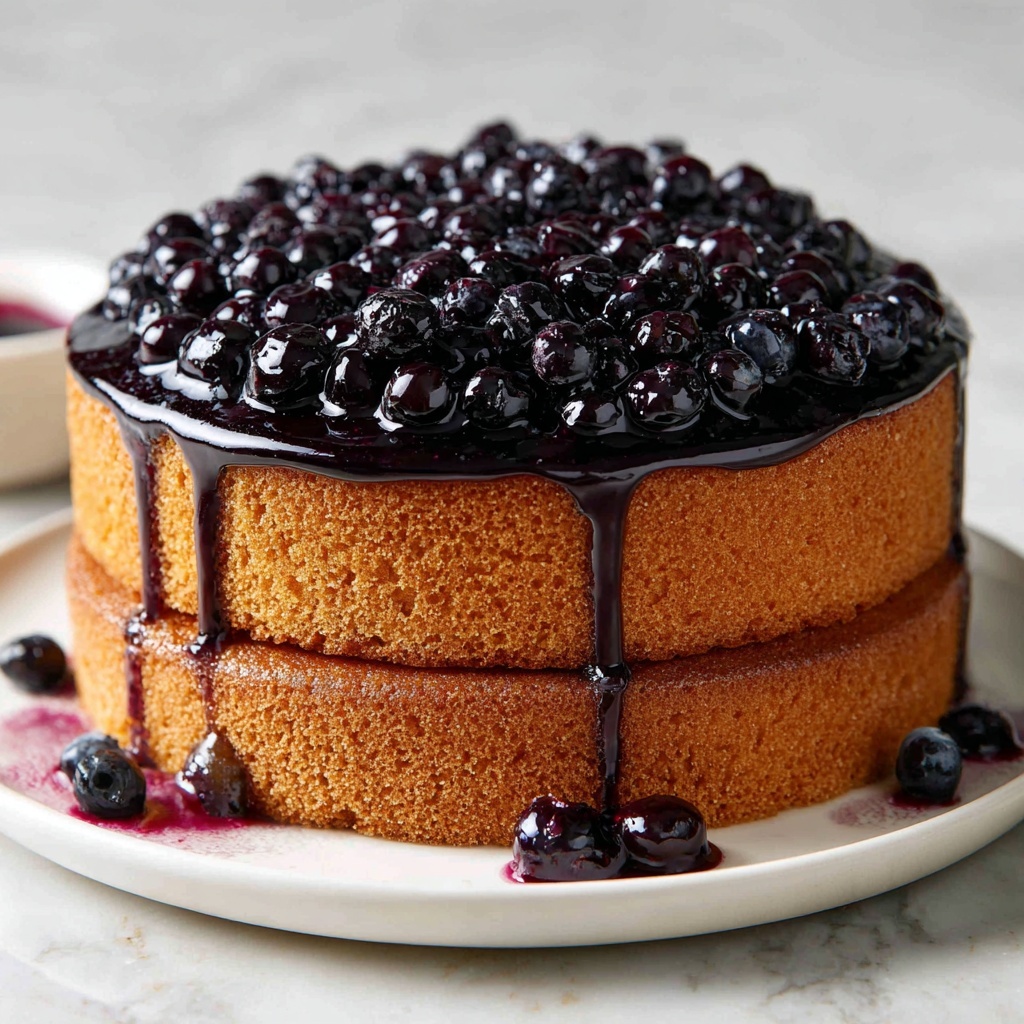 Blueberry Maple Upside Down Cake Recipe - Recipe Image