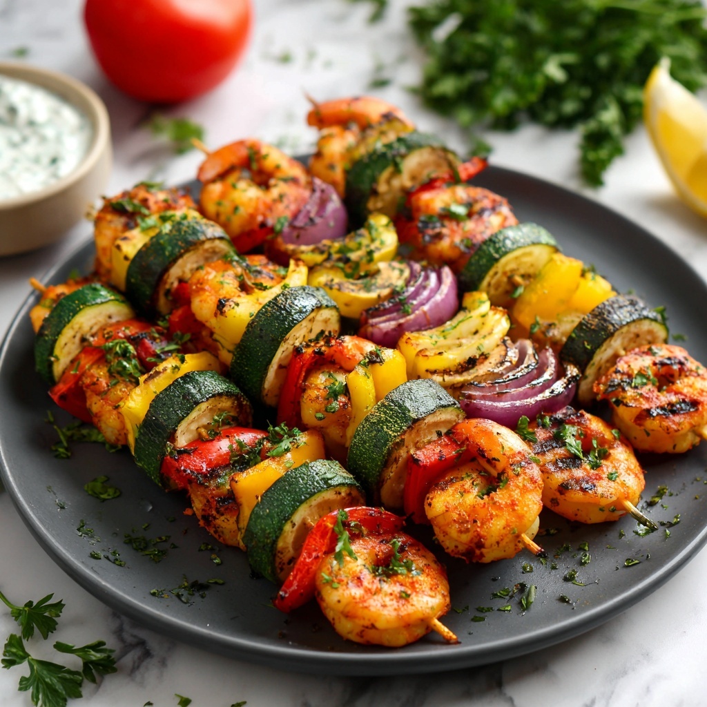 Spicy Shrimp and Veggie Skewers Recipe - Recipe Image