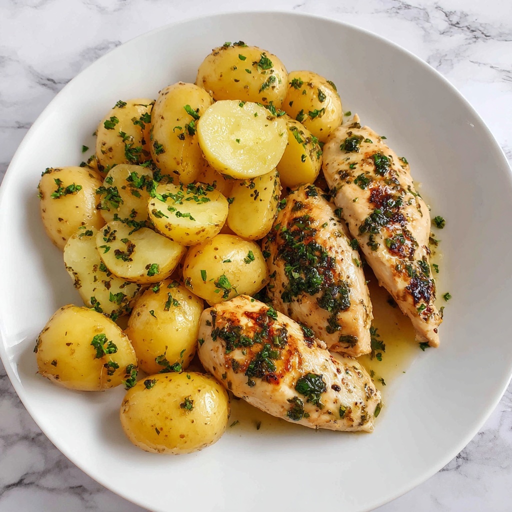 Garlic Parmesan Chicken and Potatoes Recipe - Recipe Image