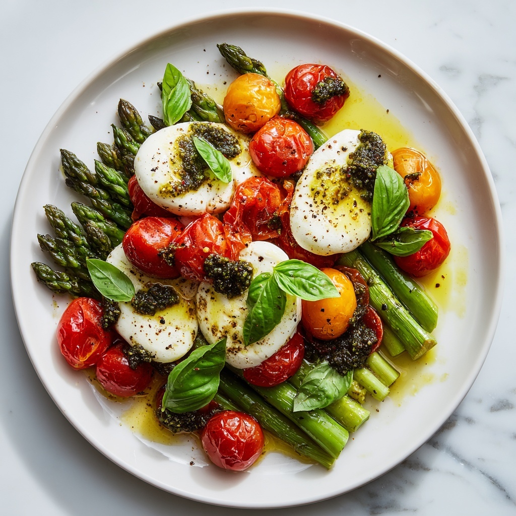 Caprese Roasted Asparagus Recipe - Recipe Image
