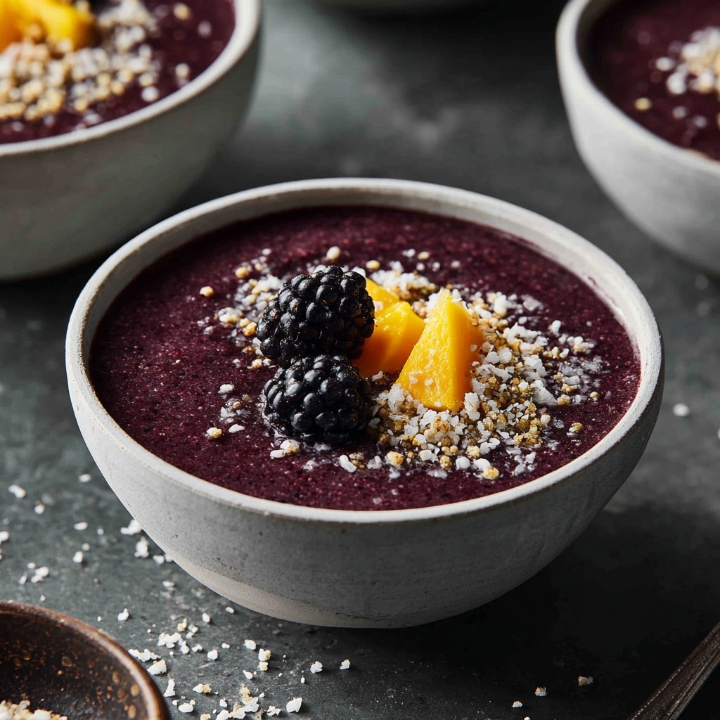 Thai Black Sticky Rice Pudding with Coconut and Mango Recipe - Recipe Image