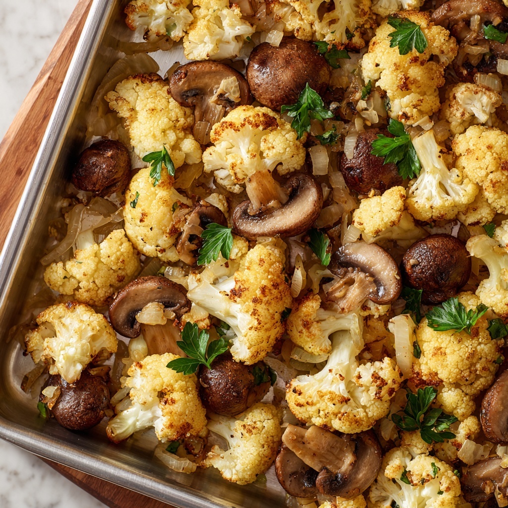 Garlic Cauliflower Mushroom Skillet: 5 Savory Minutes to Bliss Recipe - Recipe Image