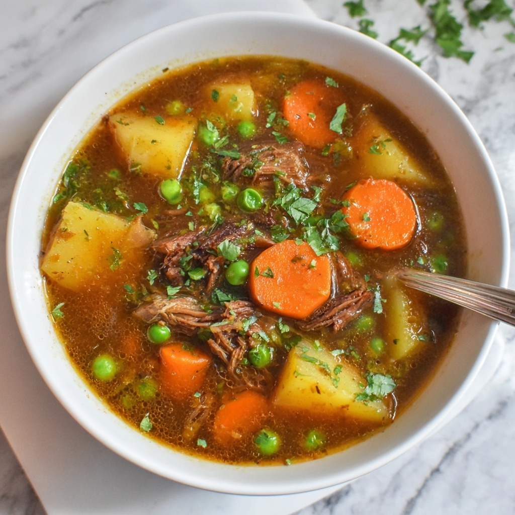 Comforting Old-Fashioned Vegetable Beef Soup for Cozy Nights Recipe - Recipe Image