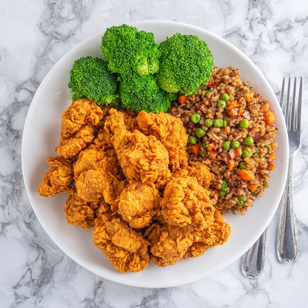 Baked Sweet and Sour Chicken with Fried Rice Recipe - Recipe Image