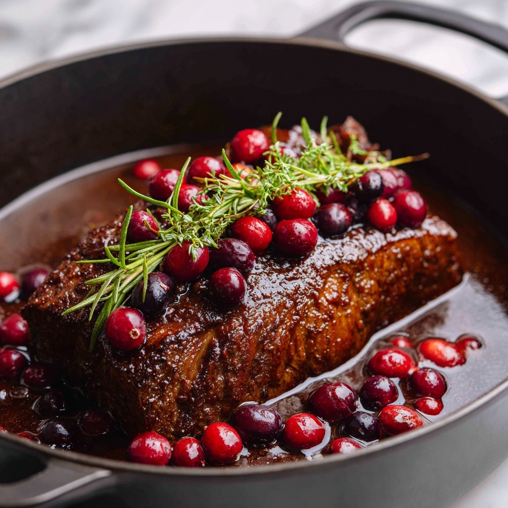 Cranberry Balsamic Roast Beef Recipe - Recipe Image