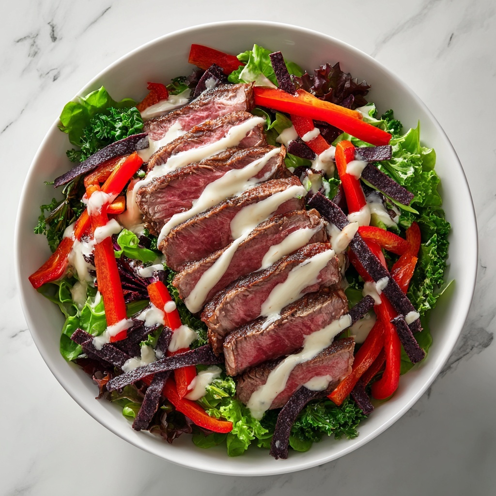Steak Fajita Salad with Chipotle Ranch Dressing Recipe - Recipe Image
