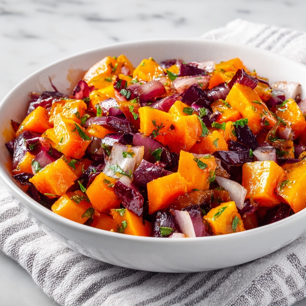 Sweet Potato Salad with Roasted Sweet Potatoes and Fresh Vegetables Recipe - Recipe Image