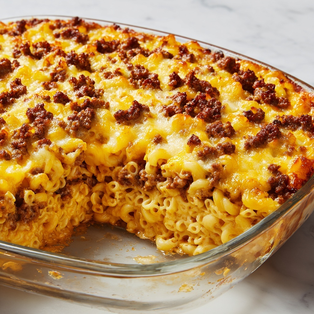 Mac and Cheese Meatloaf Casserole Recipe - Recipe Image