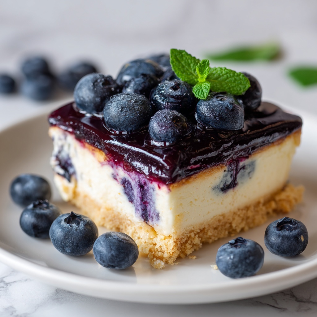 White Chocolate Blueberry Cheesecake Recipe - Recipe Image