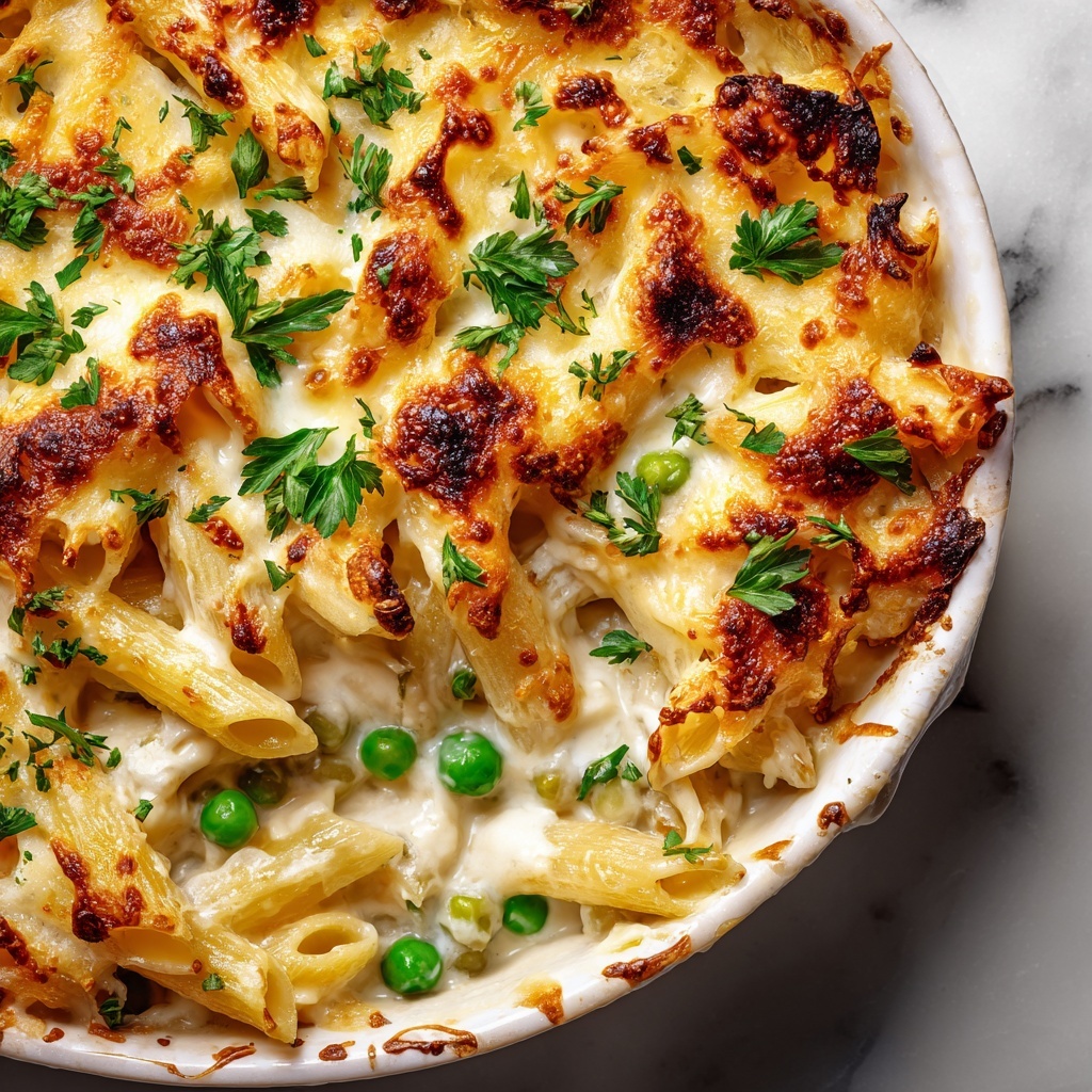 Creamy Chicken Alfredo Casserole Recipe - Recipe Image