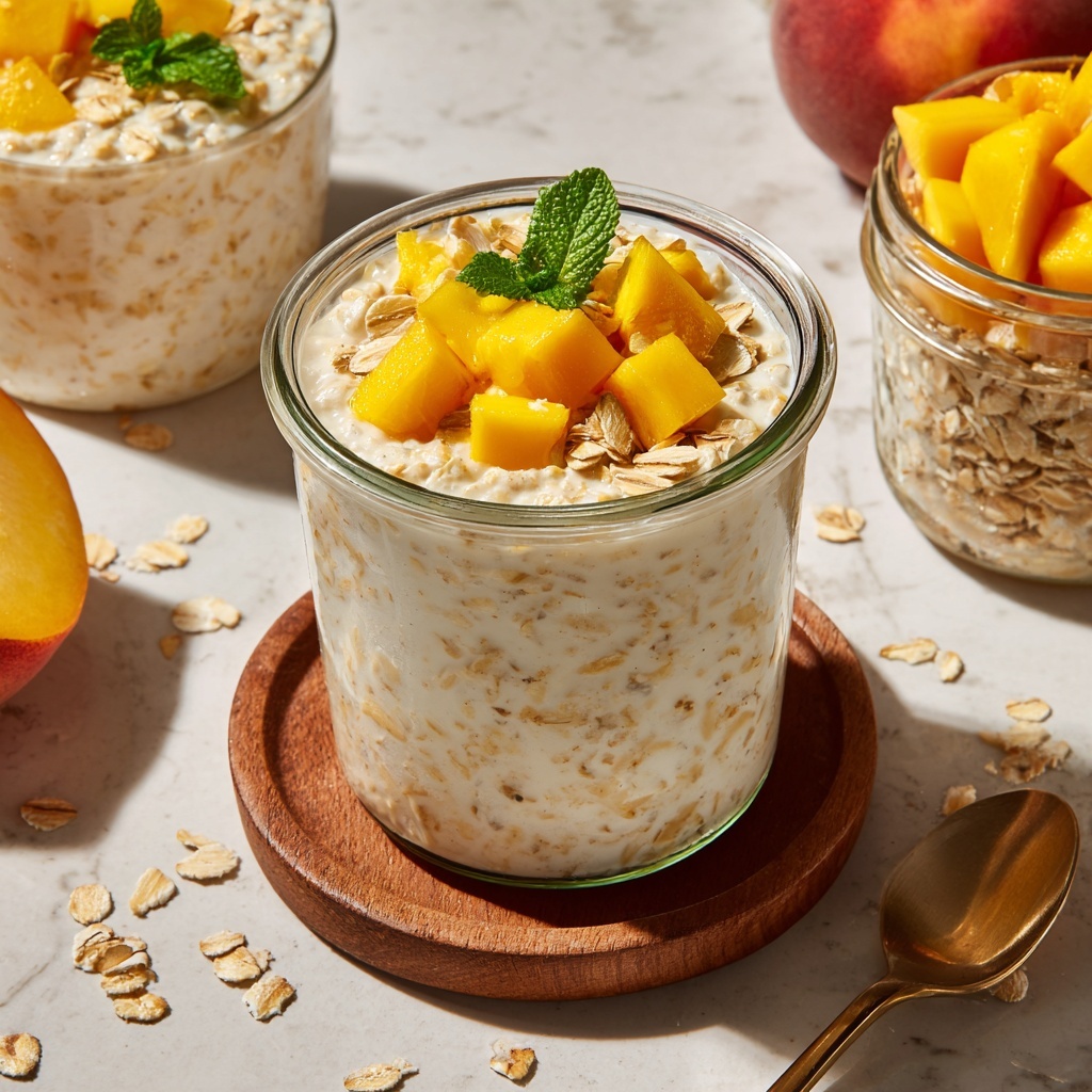 Deliciously Creamy Coconut Mango Oatmeal for a Tropical Boost Recipe - Recipe Image