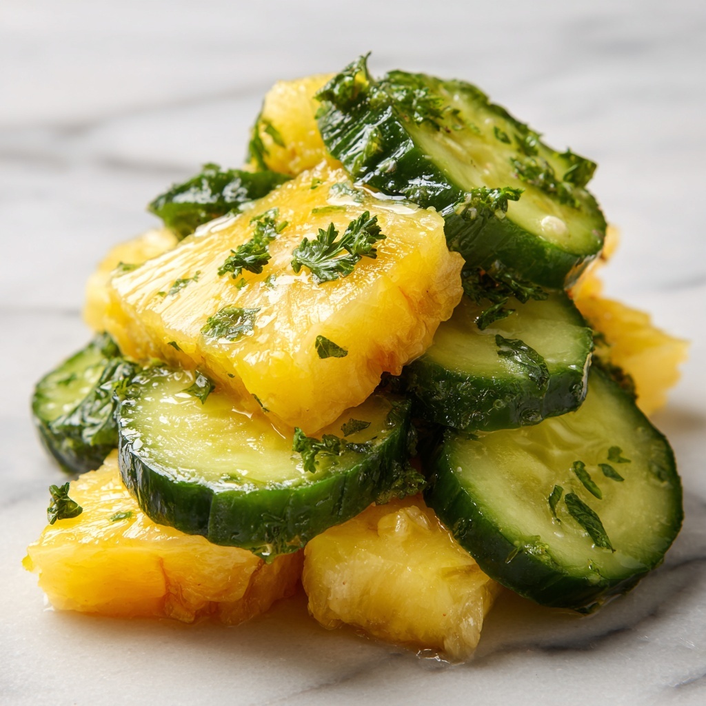 Light and Zesty Pineapple Cucumber Salad for Refreshing Snacking Recipe - Recipe Image