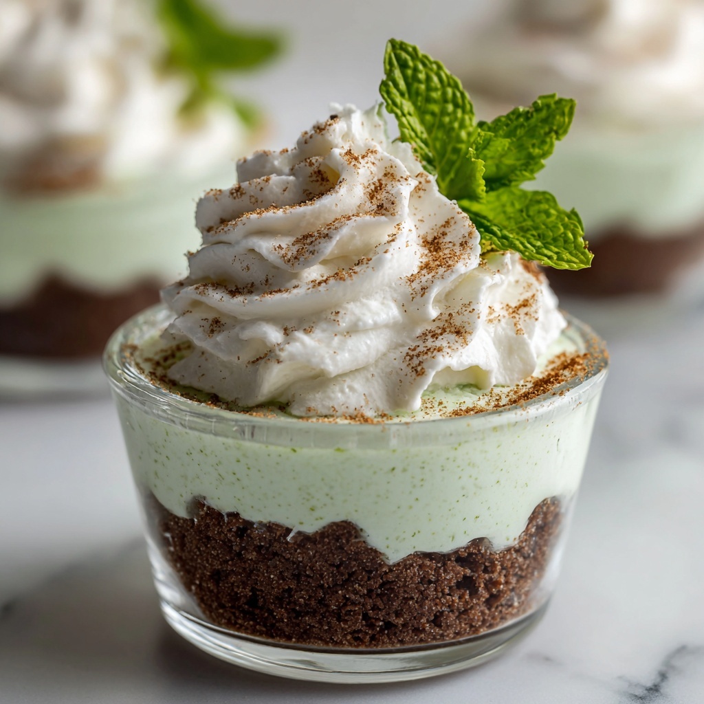 Cool and Creamy No Bake Mint Cheesecake Cups Recipe - Recipe Image
