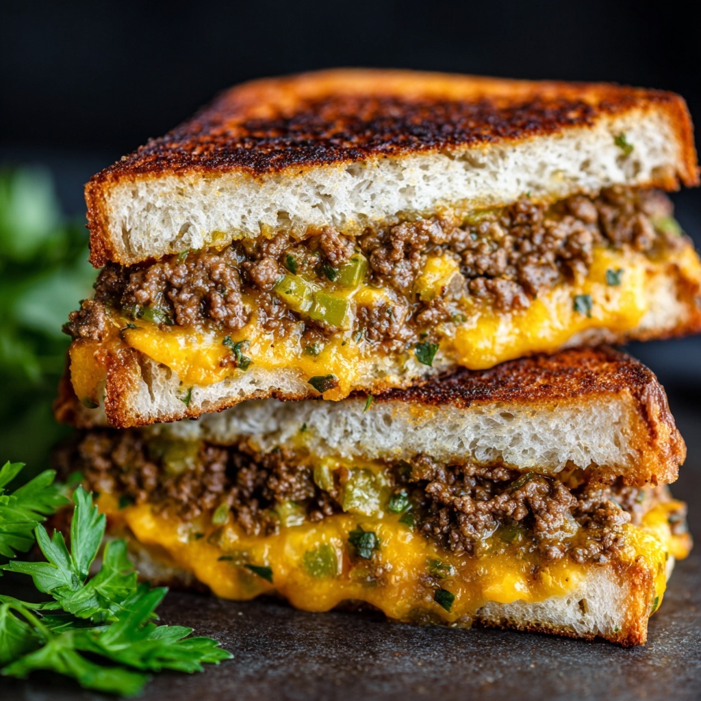 Stuffed French Bread with Cheesy Beef and Vegetables Recipe - Recipe Image