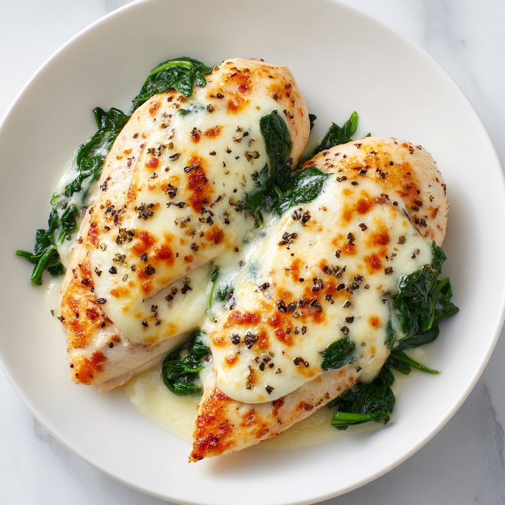 Chicken Spinach Bake with Cream Cheese and Mozzarella Recipe - Recipe Image