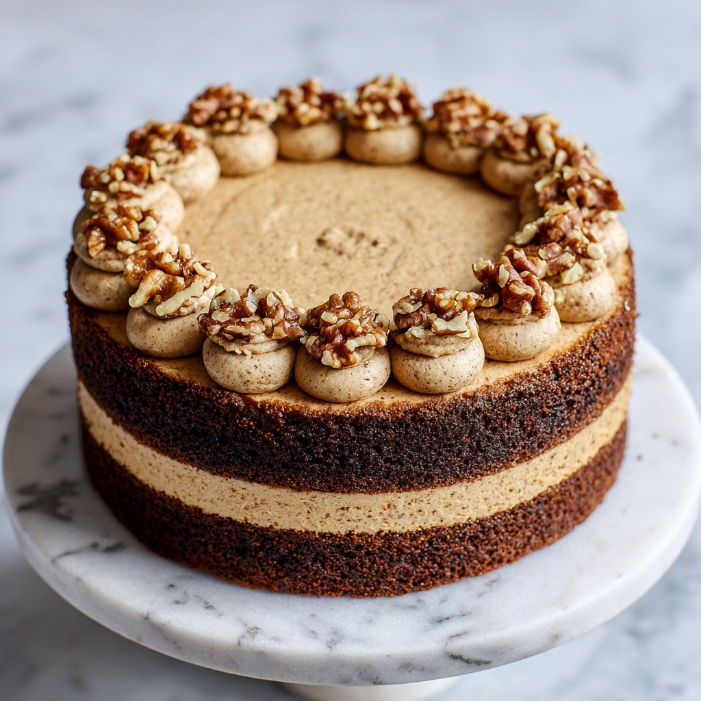 Coffee Walnut Layer Cake Recipe - Recipe Image