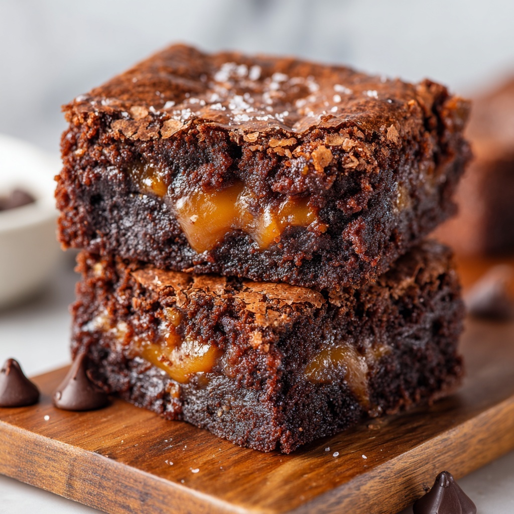 Caramel Chocolate Chunk Brownies Recipe - Recipe Image