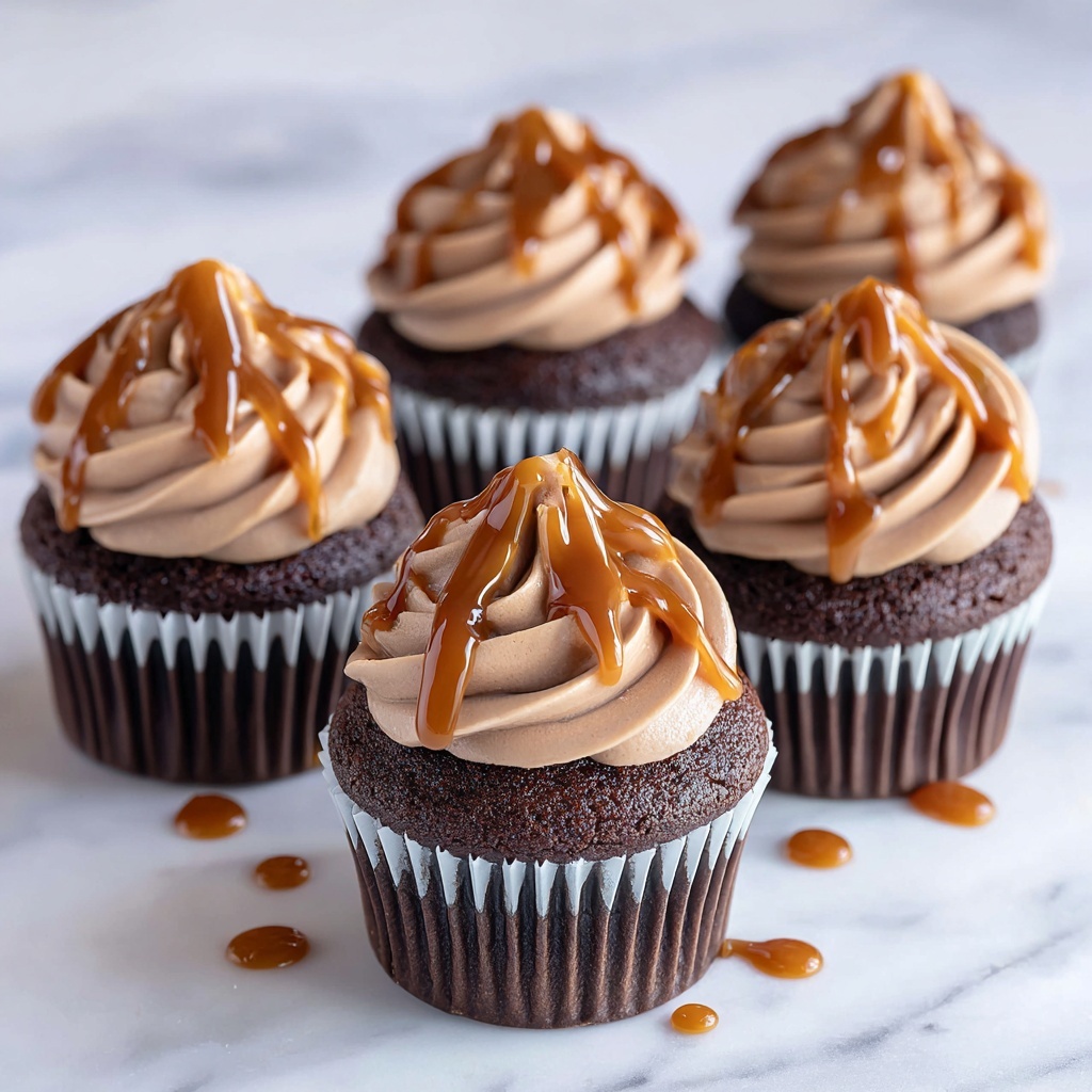 Chocolate Espresso Cupcakes with Salted Caramel Buttercream Recipe - Recipe Image