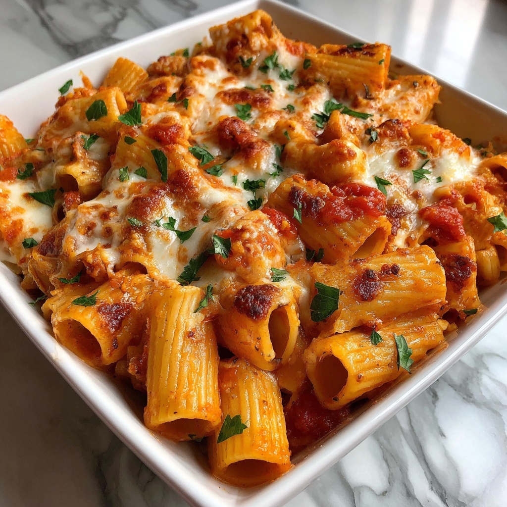 Creamy Baked Rigatoni Al Forno Recipe - Recipe Image